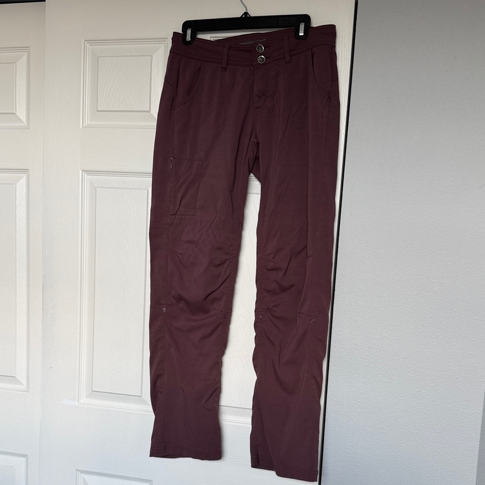 Women's Prana Hiking Pants in Deep Burgundy